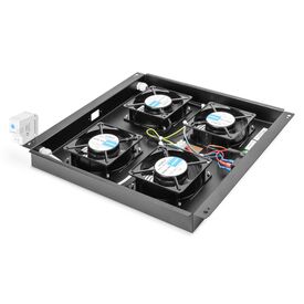 Digitus DN-19 FAN-4-B-N - Rack roof with 2 fans - with 4 cooling