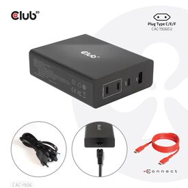 Club 3D CAC-1906 - Power adapter - AC 100-240 V - 132 Watt - outp