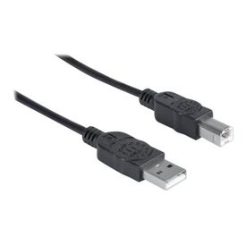 Manhattan USB-A to USB-B Cable, 1.8m, Male to Male, Blac | 333368