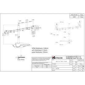 Manhattan TV & Monitor Mount, Desk, Double-Link Arms, 2  | 461559