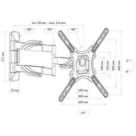 Schwaiger MOTION 4 - Bracket for flat panel - alumi | LWH35535513