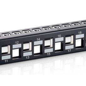 Equip 24-Port Keystone Cat.6A Shielded Patch Panel, Black 769324