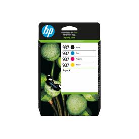 HP 937 4pack black, yellow, cyan, magenta original ink 6C400NE