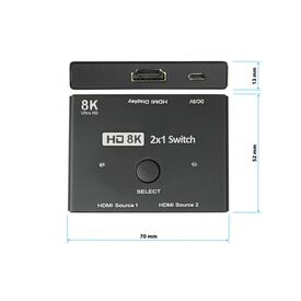 Good Connections HDMI Switcher - HDMI - Black - Metal  | GC-M0261