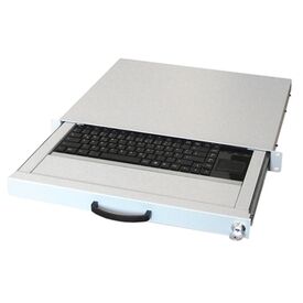 Aixcase AIX-19K1UKDETP-W - Keyboard - rack-mountable - PS/2, USB