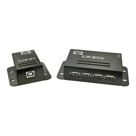 LINDY USB 2.0 4 Port CAT.5/6 Extender With Power Over CAT | 42681