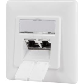LogiLink Cat.6A Netzwerkdose UP2x RJ45 geschirmt signalw | NP0127