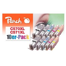 Peach C570XL/C571XL - 10-pack - XL-Yield - black, yel | PI100-311