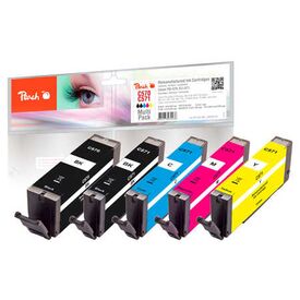 Peach Multi Pack - 5-pack - S - black, yellow, cyan,  | PI100-336