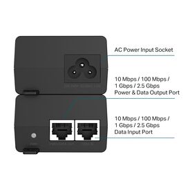 TP-Link TL-POE260S V1.6 - PoE injector - 2.5 Gbps - AC 100-240 V