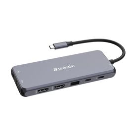 Verbatim - Hub - 2 x HDMI + 1 x VGA + 7 x USB + 1 x 1 Gig | 32154