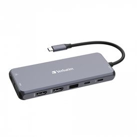 Verbatim - Hub - 2 x HDMI + 1 x VGA + 7 x USB + 1 x 1 Gig | 32154