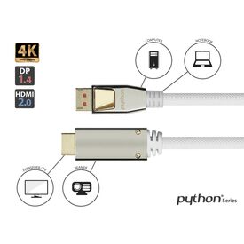 PYTHON PYT M0223 - DP 1.4 auf HDMI 2.0 A Stecker Nylon | GC-M0223
