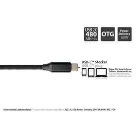 PYTHON 1.00m USB-C Datenkabel PD USB C Stecker auf i | PY-USB002S