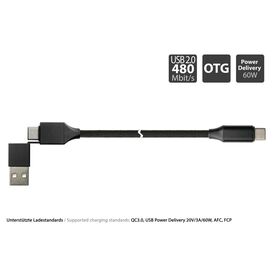 PYTHON 1.00m USB-C Datenkabel PD USB C Stecker auf i | PY-USB002S