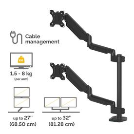 Fellowes Platinum Monitor Arm - Mounting kit - for 2 mo | 8043401