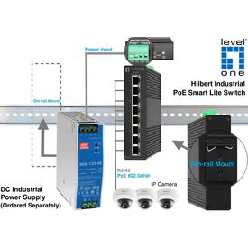 LevelOne Switch 8x GE IGS-2108P 8xPoE Outputs schwarz
