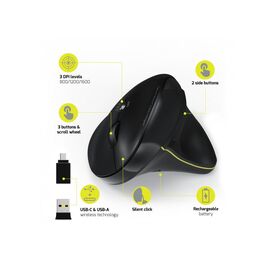 PORT Connect Professional - Vertical mouse - ergonomi | 900706-BT