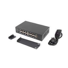 Lanberg RSGE-16 - Unmanaged - Gigabit Ethernet (10/100/1000) - Ra