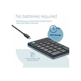 R-Go Numeric keyboard Compact break - Keypad - wire | RGOCONMWLBL