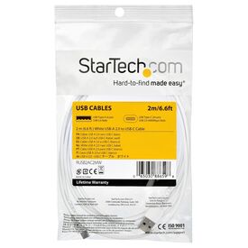 StarTech.com 2m USB A to USB C Charging Cable, Durab | RUSB2AC2MW