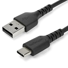 StarTech.com 1m USB A to USB C Charging Cable, Durab | RUSB2AC1MB