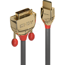 Lindy Gold Line - Video cable - HDMI (M) to DVI-D (M) - 1 | 36194