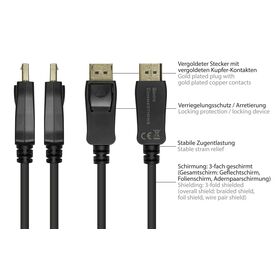 Good Connections HDMI 5m - 5 m - HDMI - DisplayPort -  | DP-HDMI5