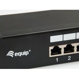 Equip 16-Port Cat.6 Shielded Patch Panel - Black - 10/10 | 326417