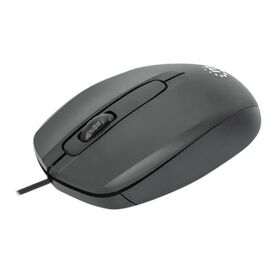 Manhattan Comfort II USB Wired Mouse, Black, 1000dpi, US | 190190