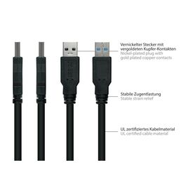 Good Connections UK30P-ASA-010S - 1 m - USB A - USB A - USB 3.2 G