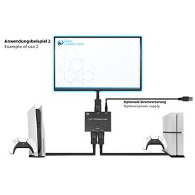 Alcasa DisplayPort Switches, DisplayPort, Black, Metal | GC-M0262