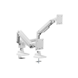 Equip 17"-35" Heavy-Duty Dual Monitor Desk Mount Bracket, White 650183