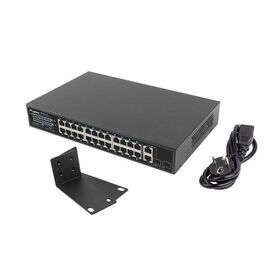 Lanberg Switch 24X 100MB DSP+2X CoMBo Rack 19 RSFE24P2C250