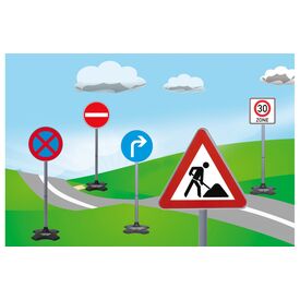Jamara 460293, Toy traffic signs set, 3 yr(s), Plastic, Black, Bl