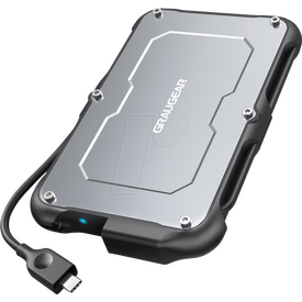 GRAUGEAR G-2502-C-10G, HDD/SSD enclosure, 2.5", Serial ATA III, 6