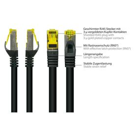 Alcasa 8070R-003S / 0.25 m / Cat7 / S/FTP (S-STP) / RJ-45 / RJ-45