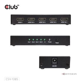 Club 3D 1 TO 4 HDMI# SPLITTER 4K120HZ - Digital/Displa | CSV-1385
