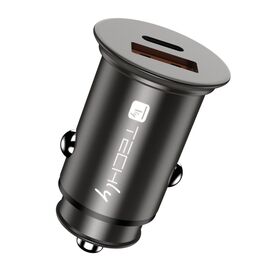 Techly Mini Car Charger USB-A and USB-C Quick  | IUSB2-CAR5-AC38W