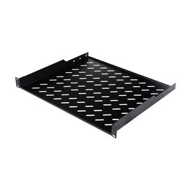 EQUIP FIXED SHELF 19', 1U, 600MM, BLACK 1U EZFS19160B