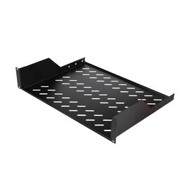 EQUIP FIXED SHELF 19', 2U, 800MM, BLACK EZFS19280B