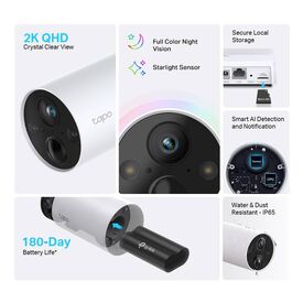 TPLINK Tapo Smart WireFree Security Camera System TAPO C420S1