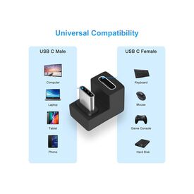 Equip USB-C U plug adapter, 10Gbps, PD 100W, 2-Pack / US | 133476