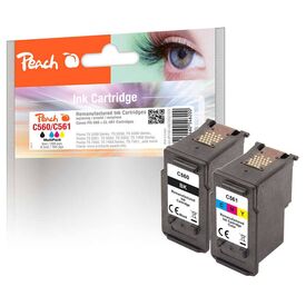 Peach Combi Pack compatible with Canon PG-560BK, CL-561C, 3713C006