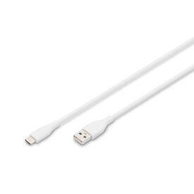 Digitus USB-C silicone connection cable, 1m, wh | AK-300340-010-W