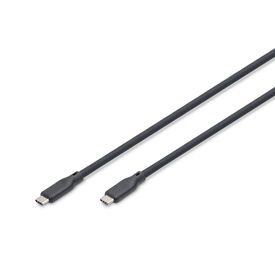 Digitus USB silicone cable, USB 10Gbps, 1m, bla | AK-300342-010-S