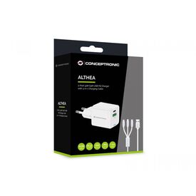 Conceptronic 2-Port 33W GaN USB PD Charger white ALTHEA16W