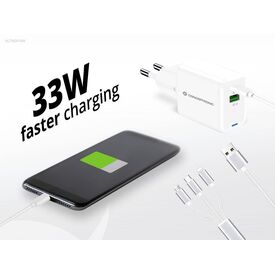 Conceptronic 2-Port 33W GaN USB PD Charger white ALTHEA16W