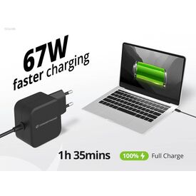 Conceptronic 67W GaN USB PD Charger OZUL04BE