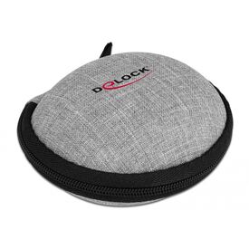 Delock - Case for headphones - polyester - grey, black | 18421